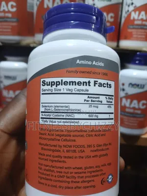 Now Nac N Acetyl Cysteine 600mg With Selenium X 100 Capsules