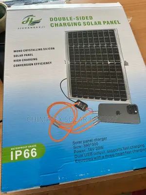 20w Double-Sided Solar Panel Charger (18v, Dual Usb, Ip66 Waterproof)