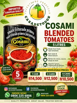 Blended/Crushed Tomatoes 5litres
