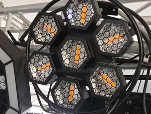 Seven-Halo Hexagon Led Retro Light Bar, Often Used in Stage Settings