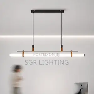 Modern Led Long Tube Chandelier Kitchen Table Dining Room Office Cafe