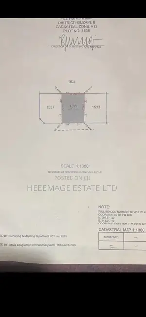 800sqm Plot of Land in Guzape Ii