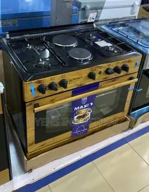 Maxi 60x90 Gas Cooker - Wood Design (3 Gas + 2 Electric)