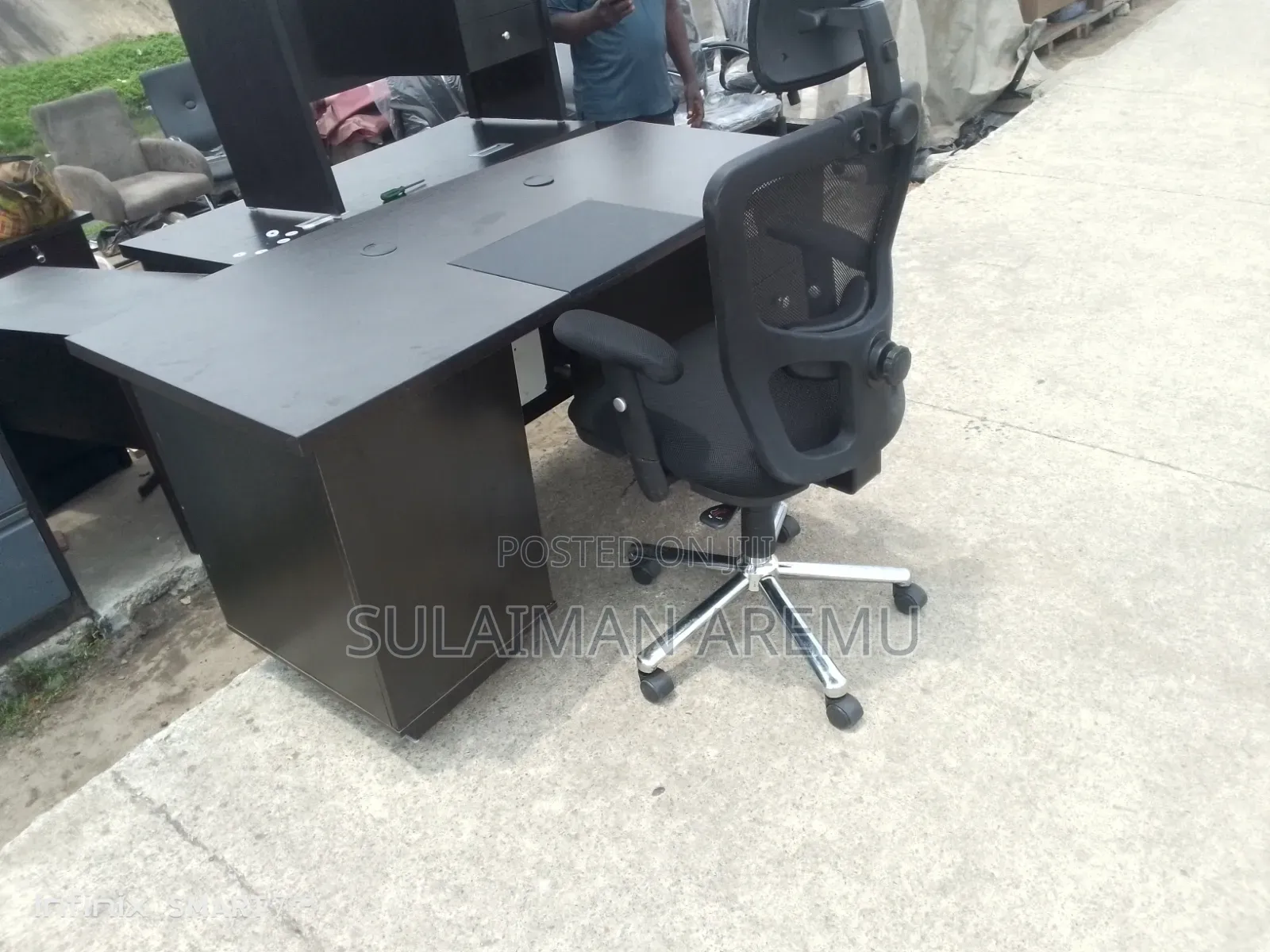 Office Executive Table With Office Head Rest Chair