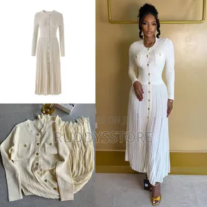 Knitted Hollow Sleeve Dress