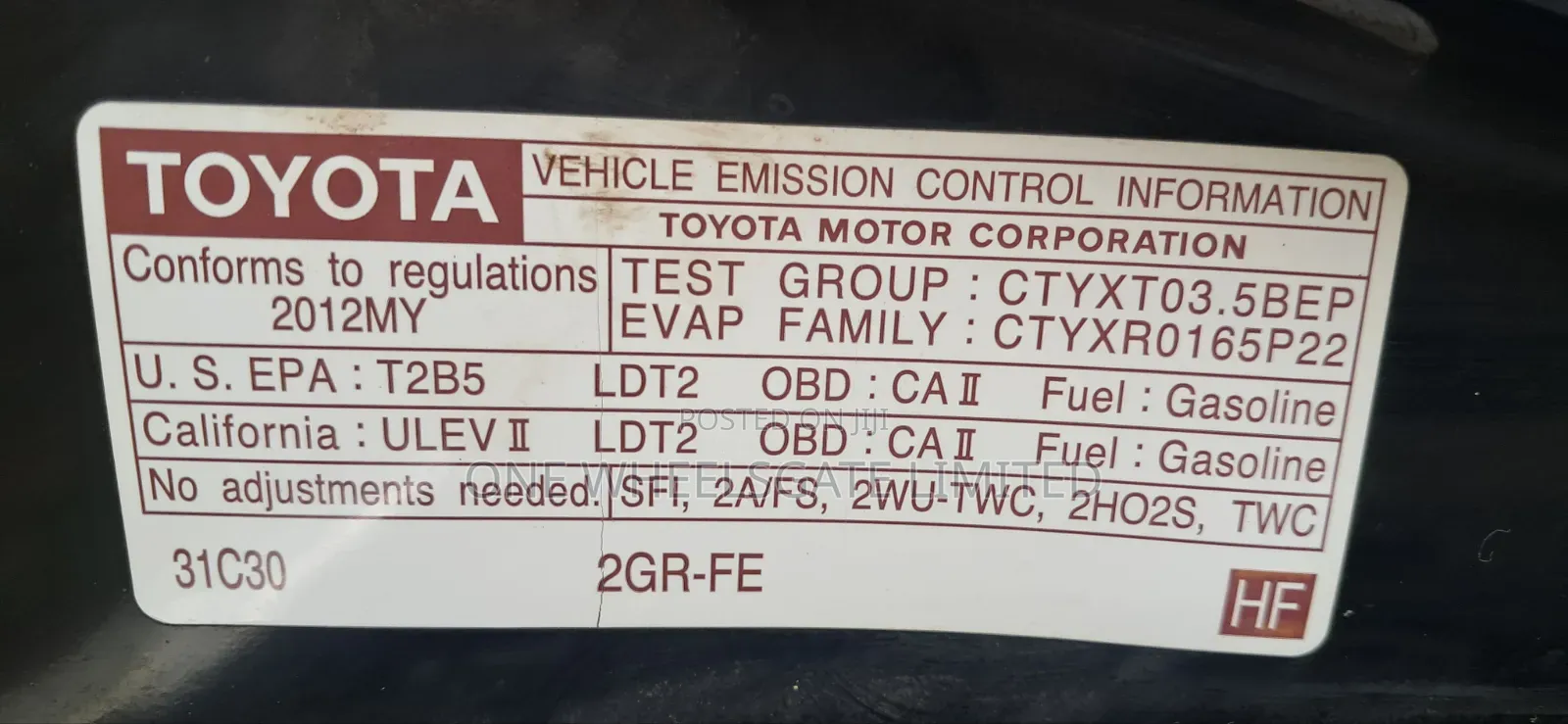 Toyota Highlander Limited 2012 Black