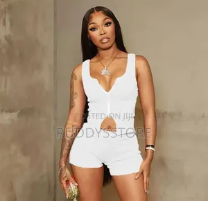Sleeveless Zip Vest Short Set
