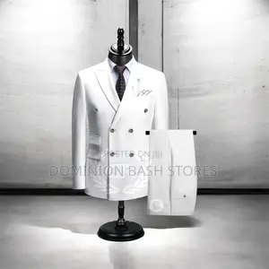 Premium Luxury High Quality White Suit