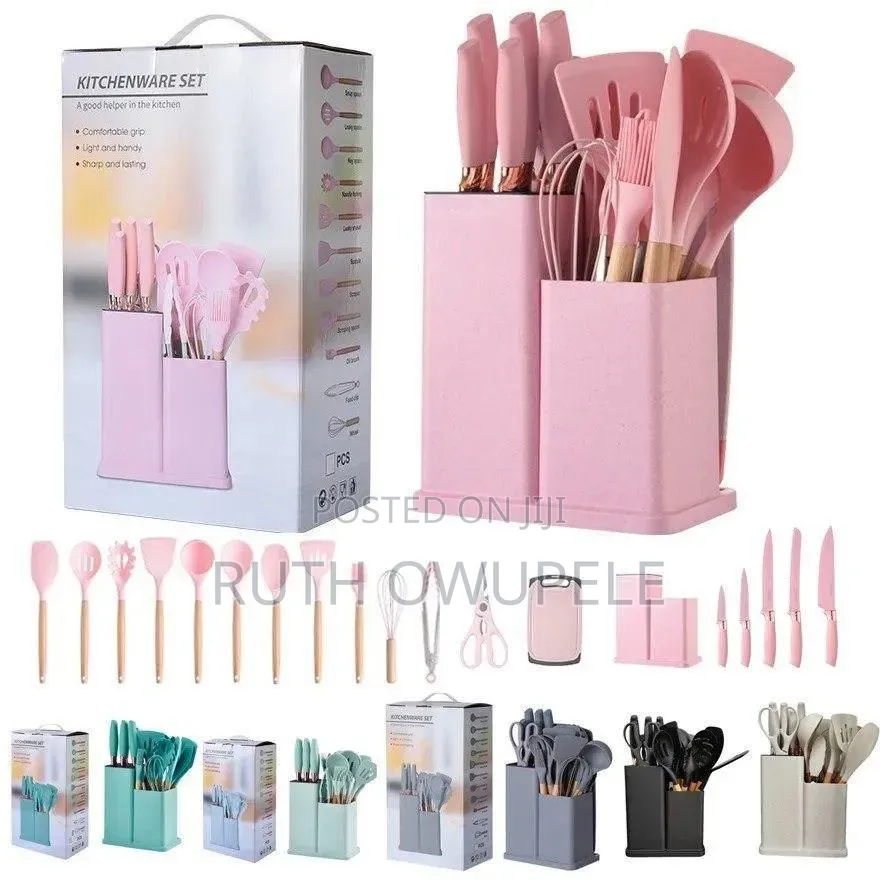 Silicone Spoon Set With Chopping Board