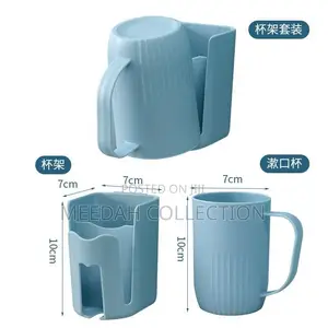 Punch-Free Wall-Mounted Toothpaste /Toothbrush Holder With Cup