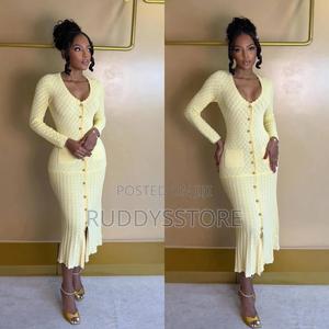Luxury Crochet Hollow Midi Dress