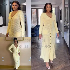Luxury Crochet Hollow Midi Dress