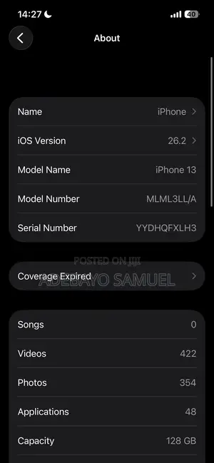 Apple iPhone 13 128 GB Black