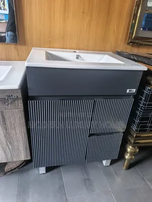 Luxury Gray Cabinet With 60 By 60 Washing Hand Basin