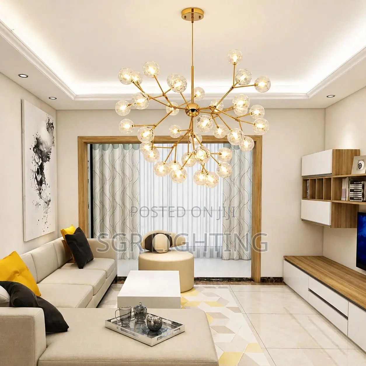 Modern Led Firefly Sputnik Chandelier Light Stylish Tree Branch