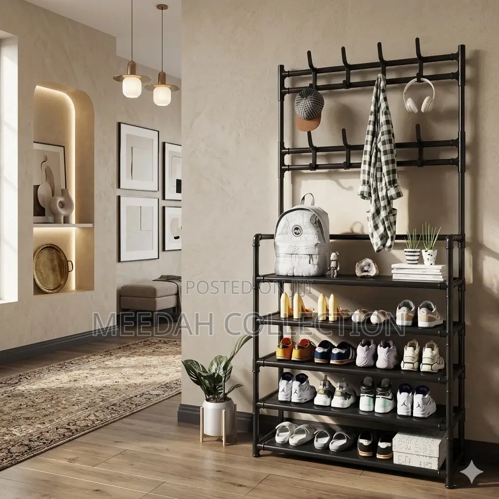 Multi-Functional Shoe and Hat Rack