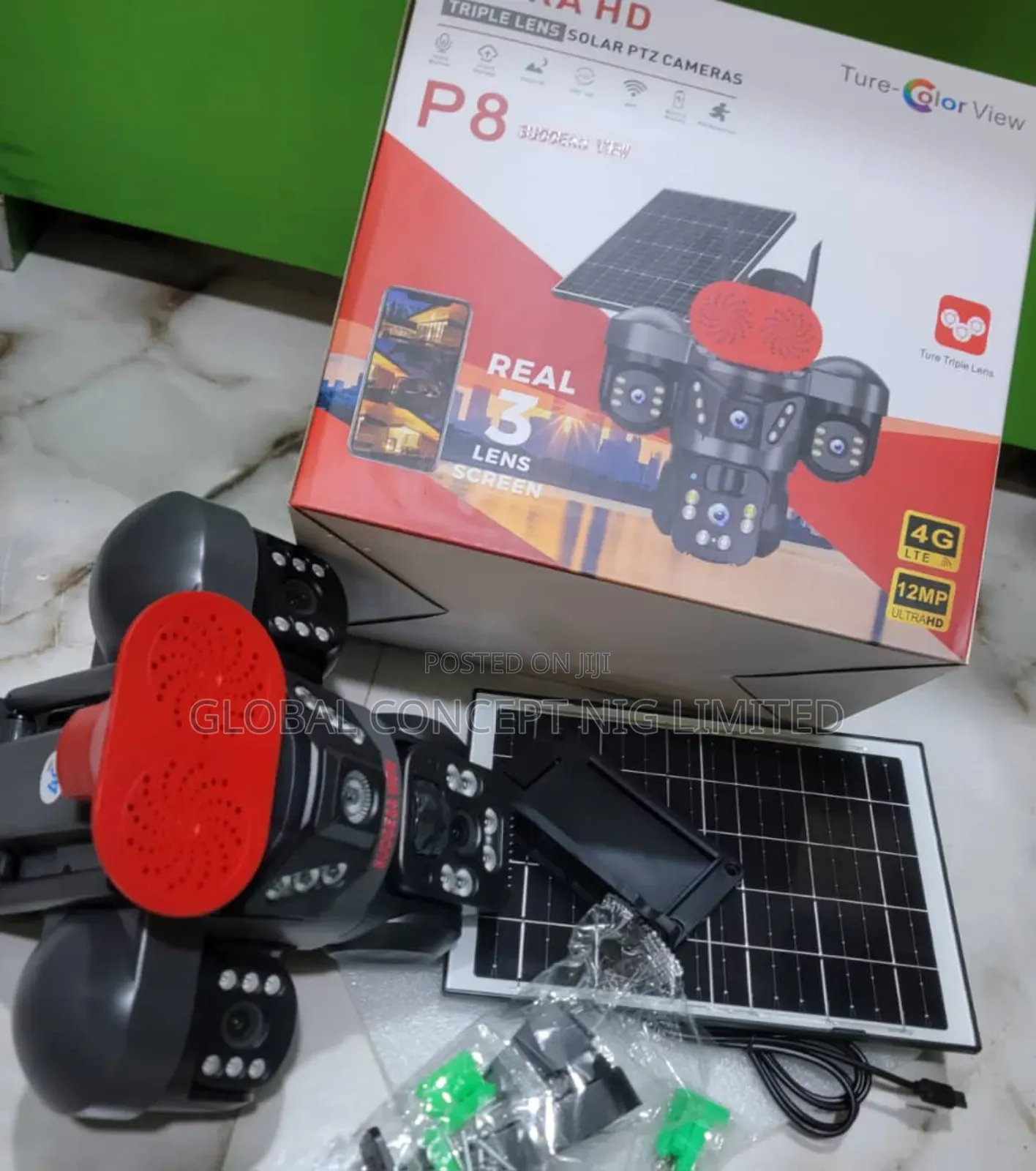 CCTV Solar Interesting Triple Lens Camera