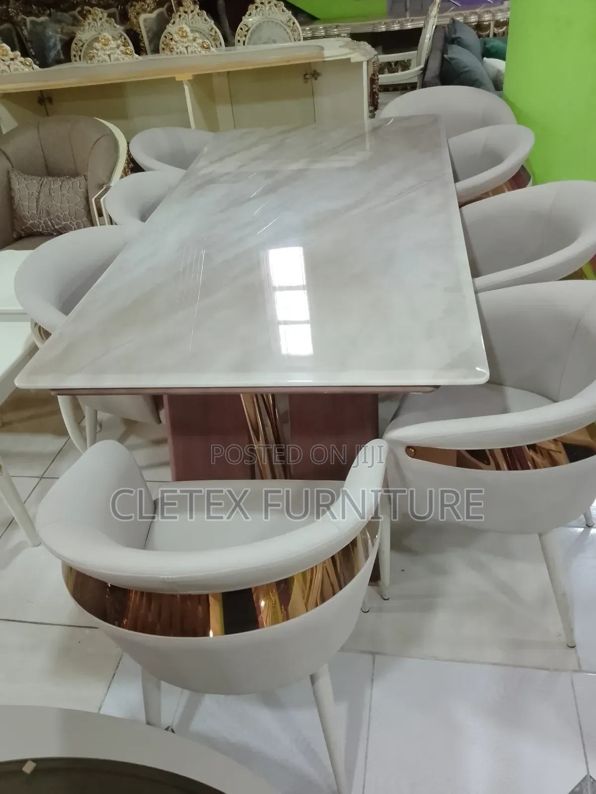 Marble Top Dining by 8 Seaters