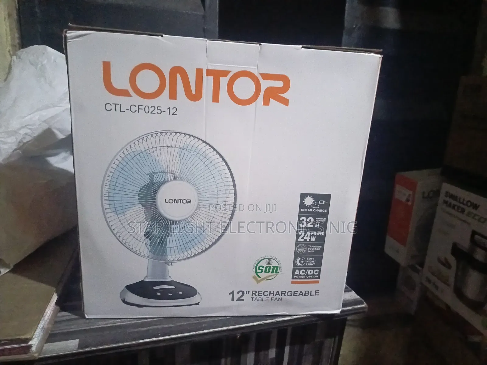 Table Fan Lontor Rechargeable