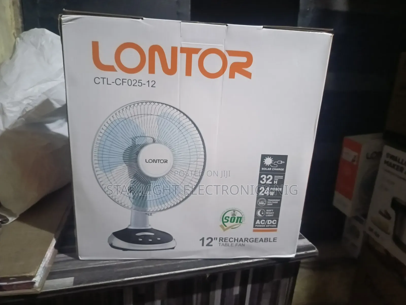 Table Fan Lontor Rechargeable