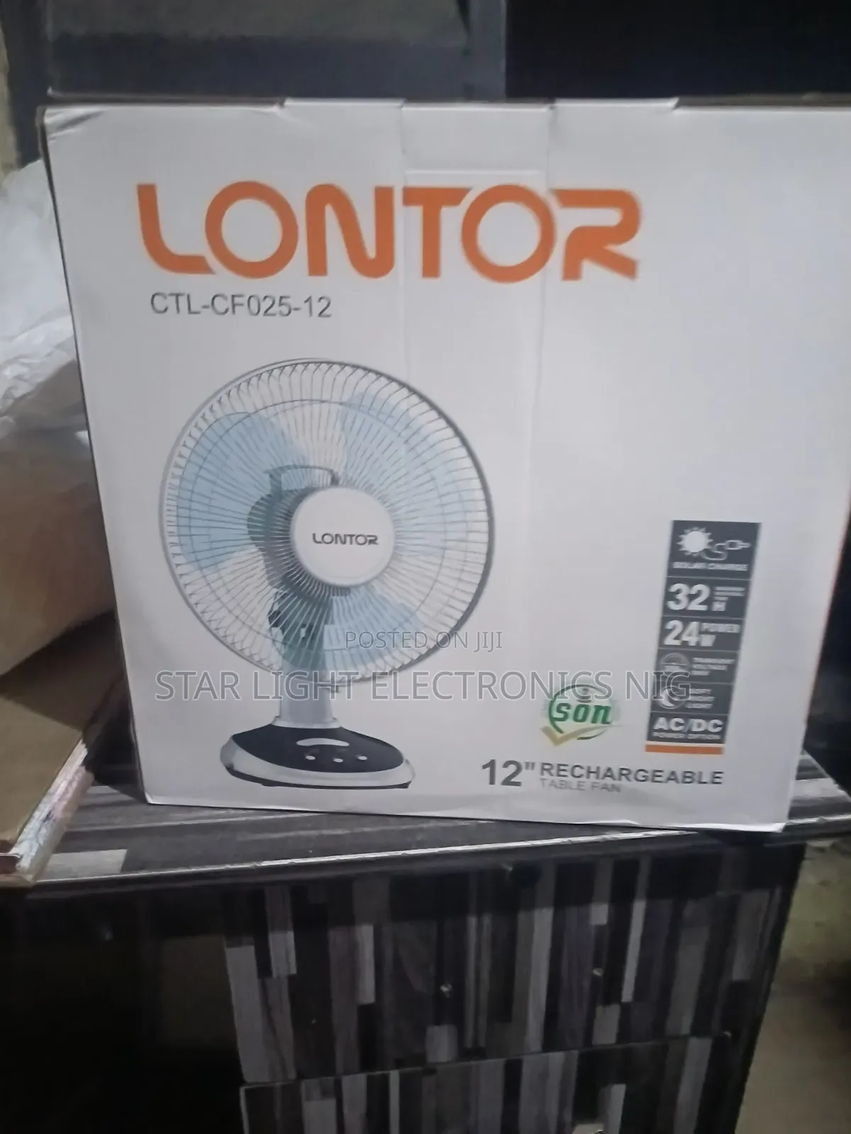 Table Fan Lontor Rechargeable