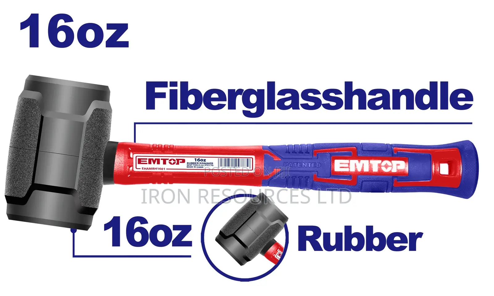 Rubber Hammer 16oz