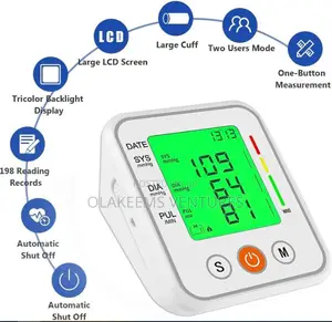 Rechargeable Ai Blood Pressure Monitor (Cable, Voicecast Back-Light)