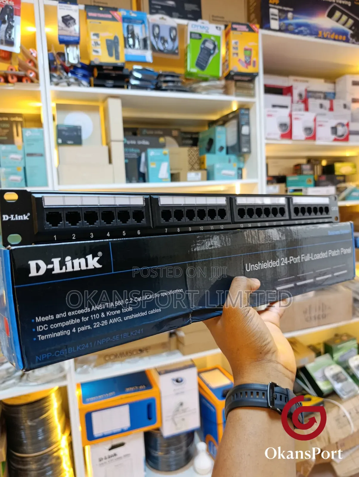 Commscope D-Link Cat6 Patch Panel 24 Port Rj45 Rack Mount Network Utp