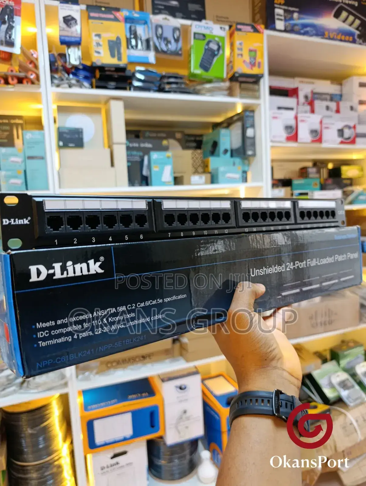 Commscope D-Link Cat6 Patch Panel 24 Port Rj45 Rack Mount Network Utp