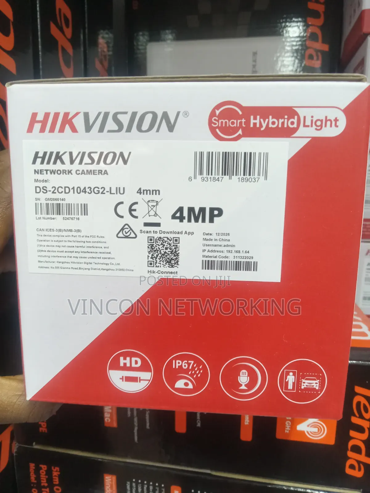 Hikvision 4mp Ip Bullet Ds-2cd1043g2-Liu