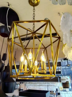 Modern 4-to-6 Light Geometric Chandelier