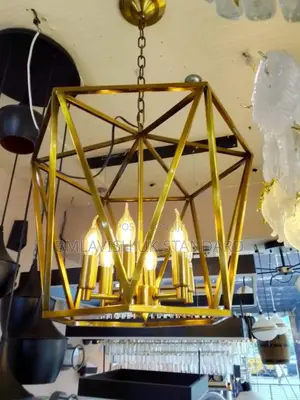 Modern 4-to-6 Light Geometric Chandelier