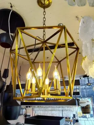 Modern 4-to-6 Light Geometric Chandelier