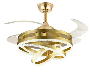 Gold Ceiling Fan Chandelier
