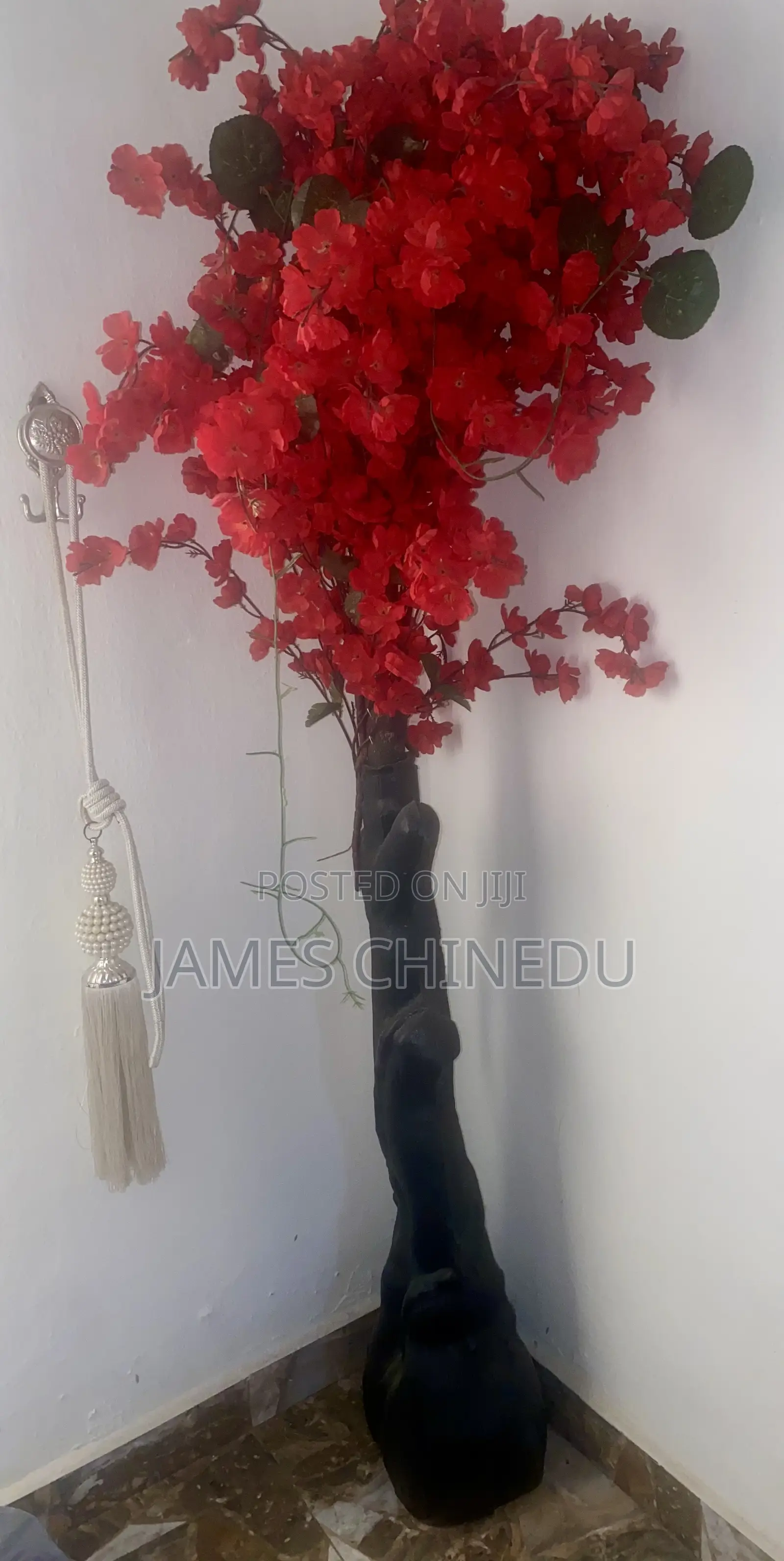 Red Cherry Blossom Floor Tree (Artificial)