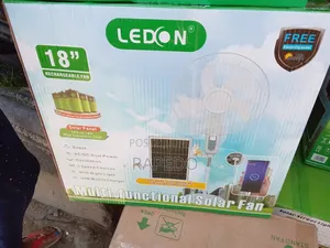 Ledon 18 Inches Solar Rechargeable Fan With Remote