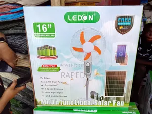 Ledon 16 Inches Solar Rechargeable Fan With Remote