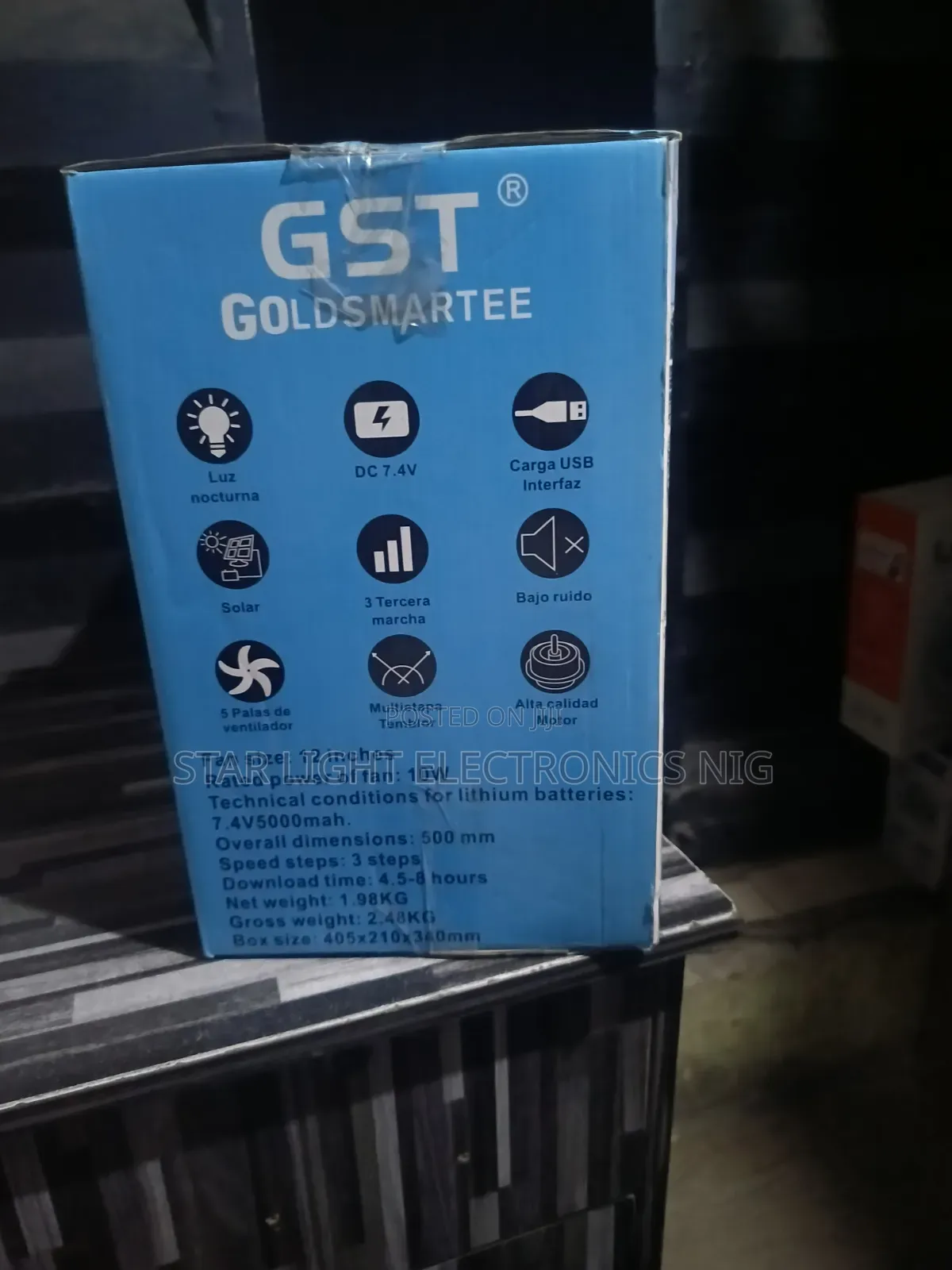 Gst Table Solar Fan