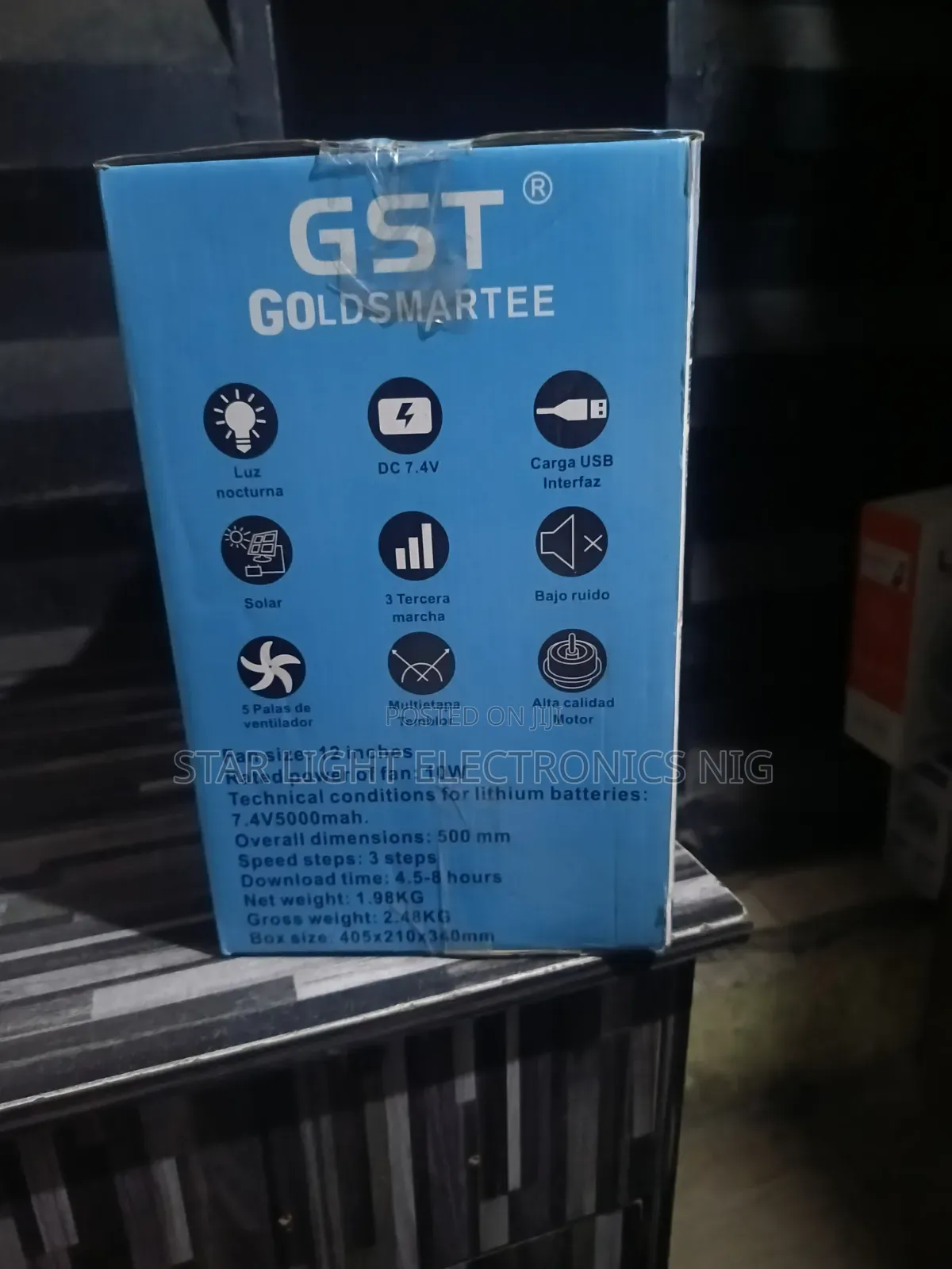Gst Table Solar Fan