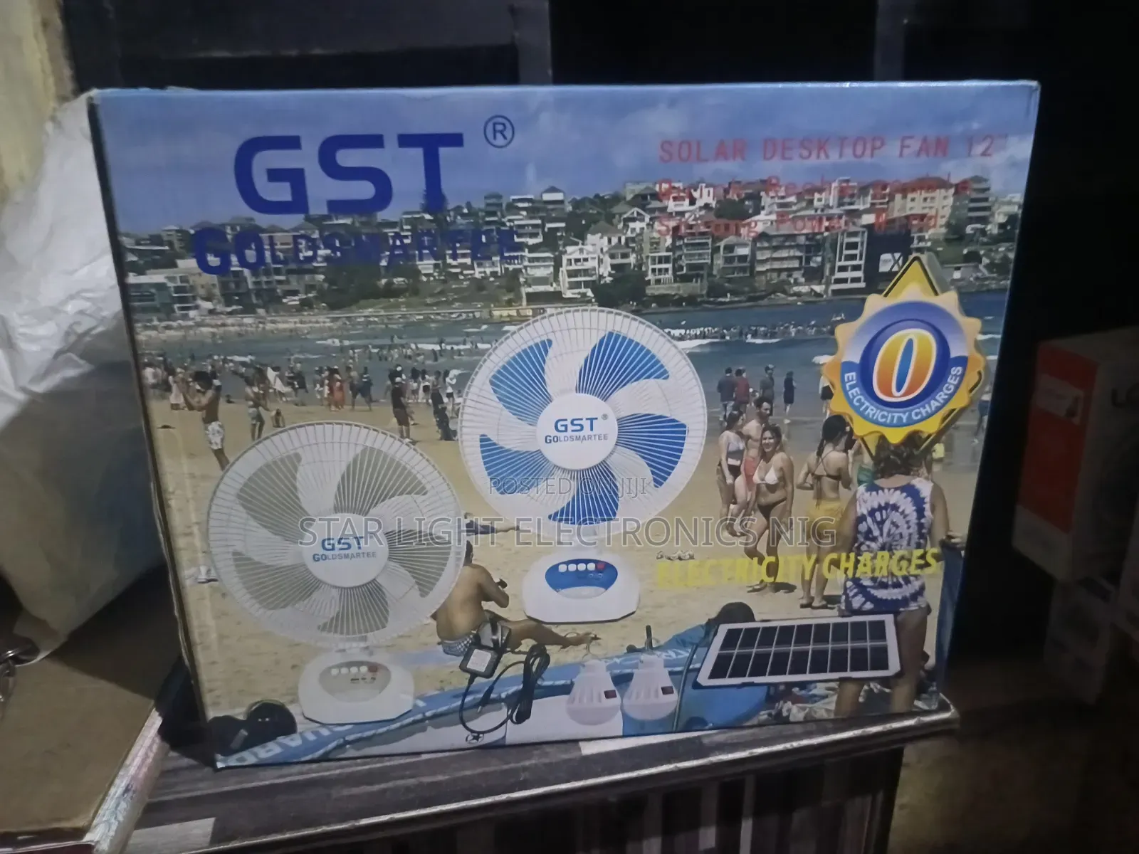 Gst Table Solar Fan