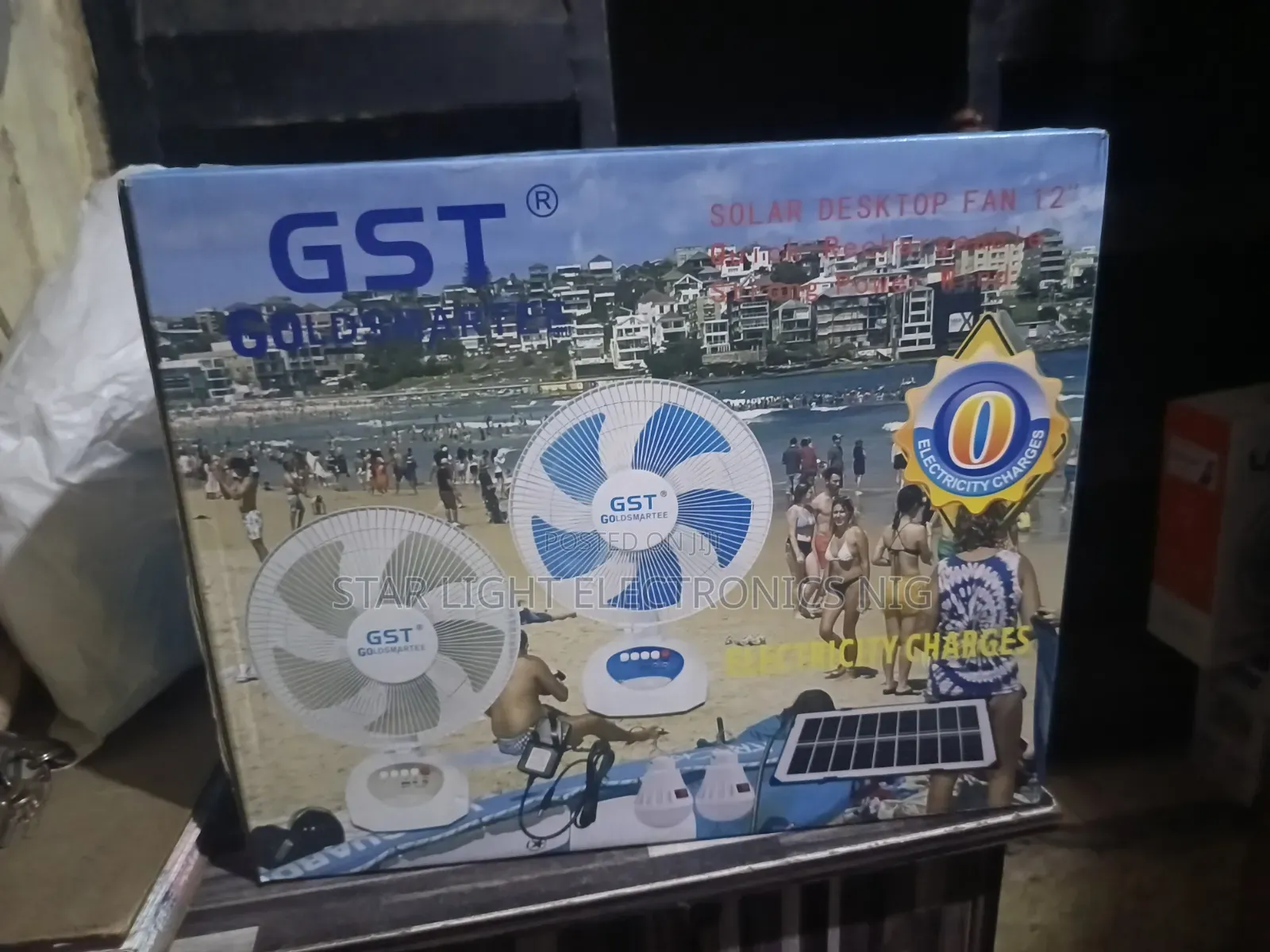 Gst Table Solar Fan