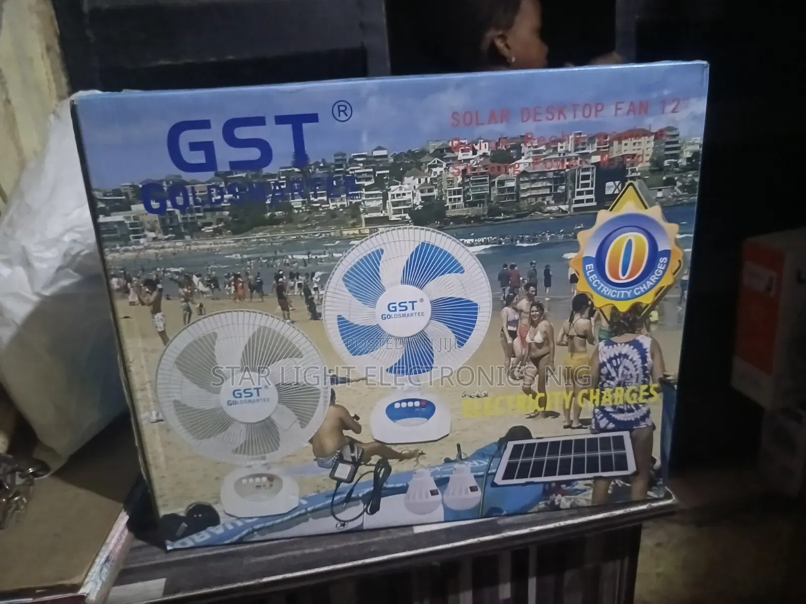 Gst Table Solar Fan
