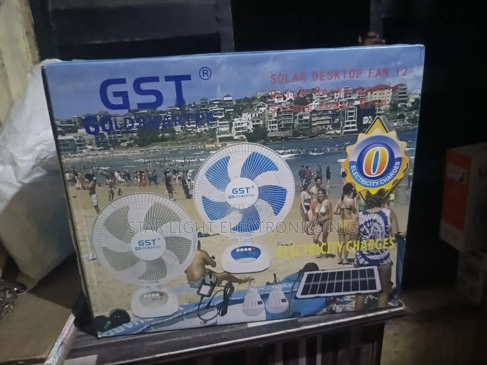 Gst Table Solar Fan