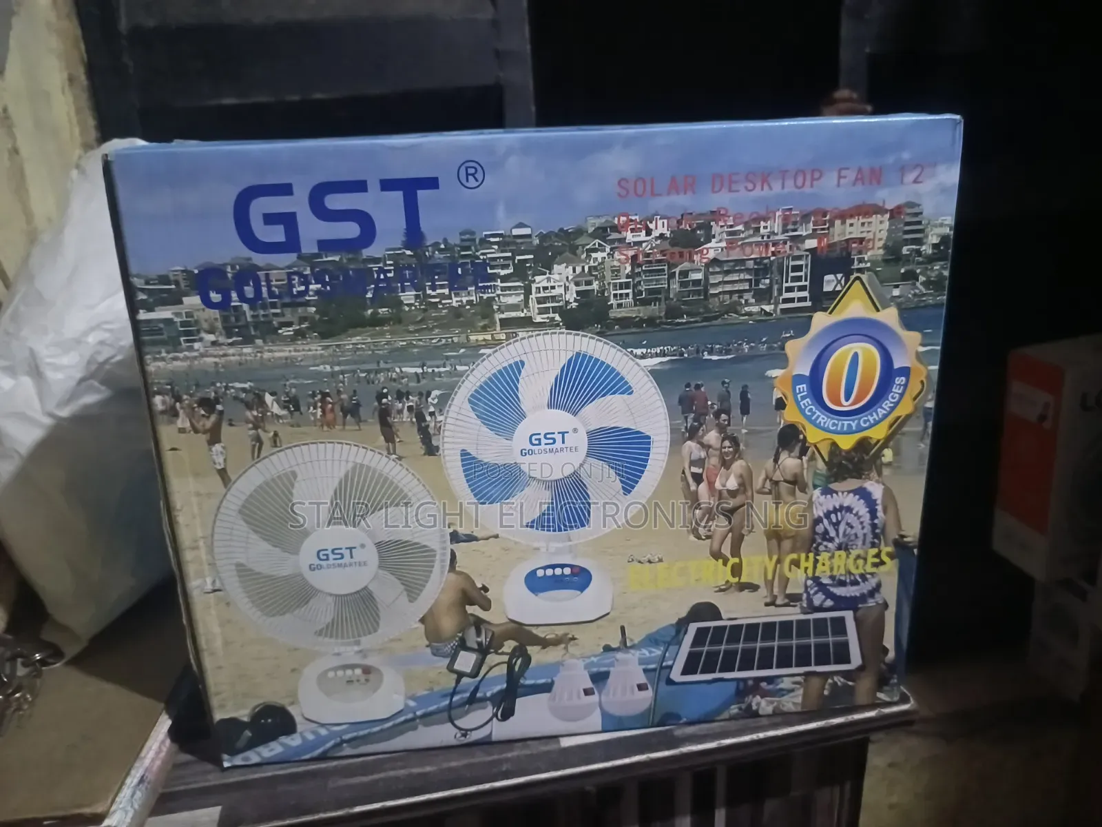 Gst Table Solar Fan