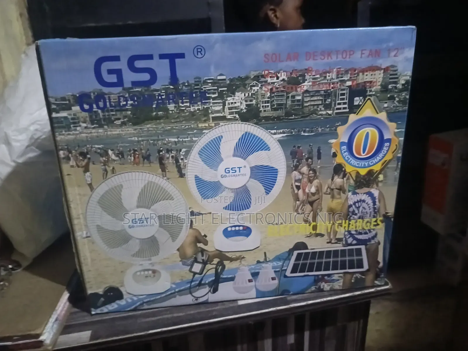 Gst Table Solar Fan