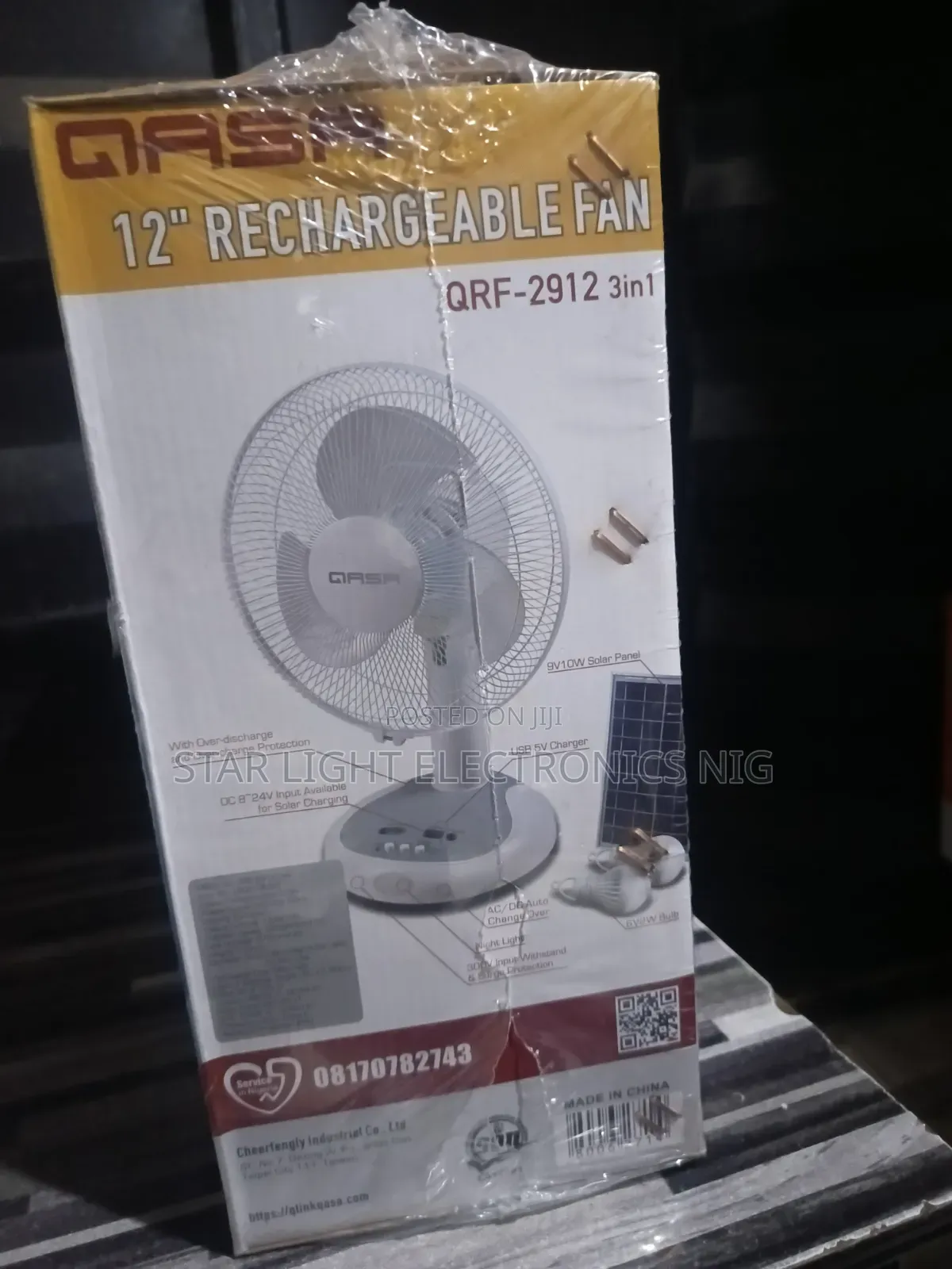 Qasa Table Fan 12 Inches
