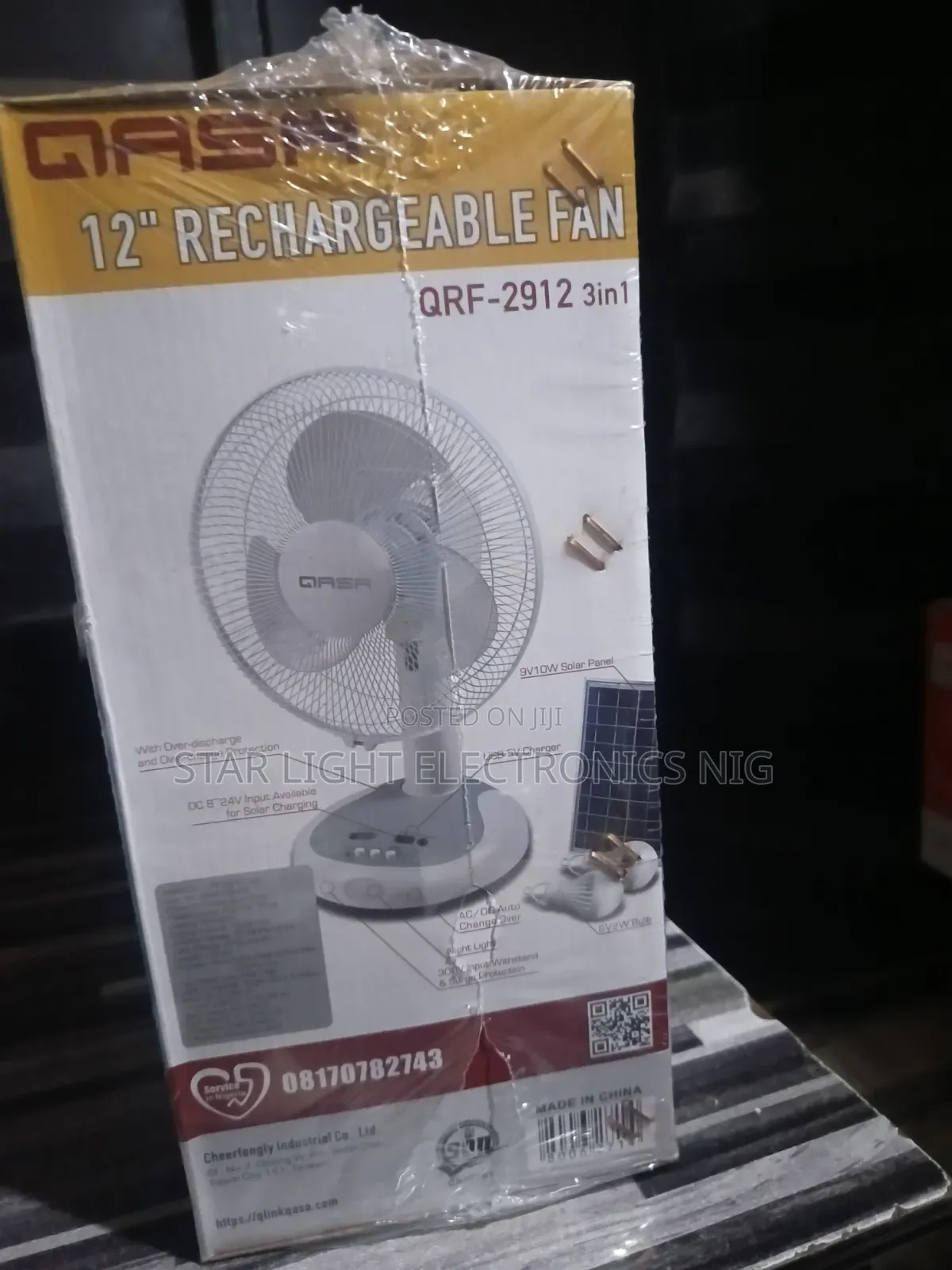 Qasa Table Fan 12 Inches
