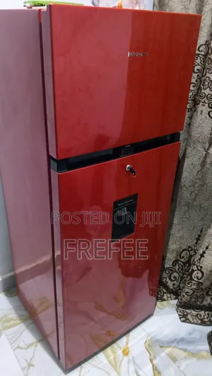 Hisense Double Door Refrigerator With Water Dispenser – Stylish Red
