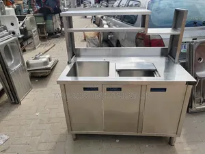 Stainless Steel Work Table for Food Preparation or Beverage Service