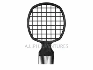 2-in-1 Afro Hair Pick Comb With Detangling Grid – Durable Styling Tool
